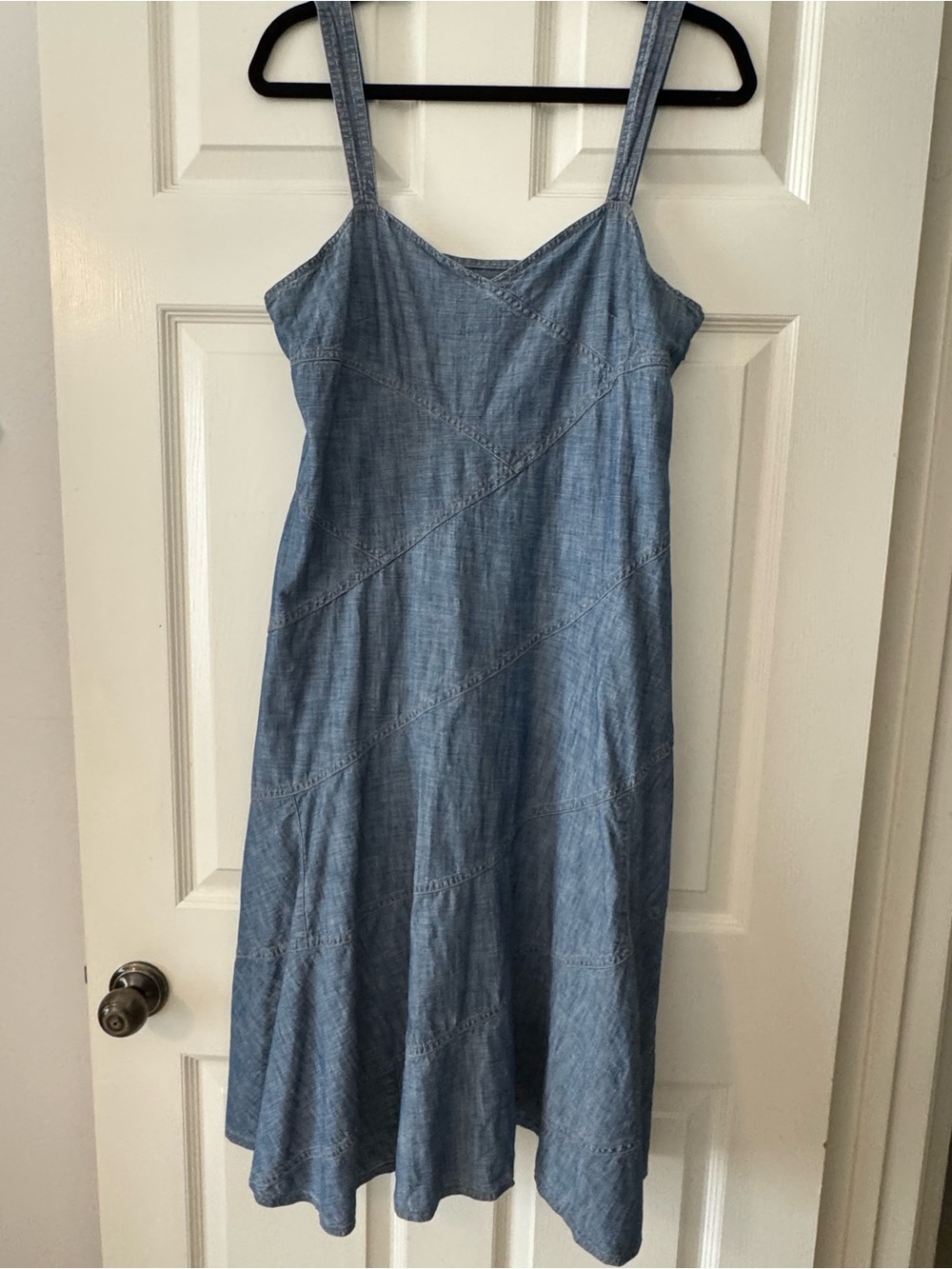 Ralph Lauren Vintage Denim Chevron Sundress with V-Neck